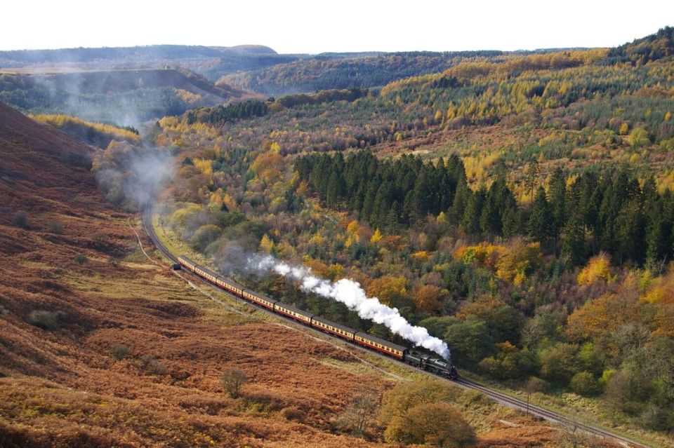 From London: The North York Moors with Steam Train to Whitby - Byland Abbey ruins and the moorland climb route