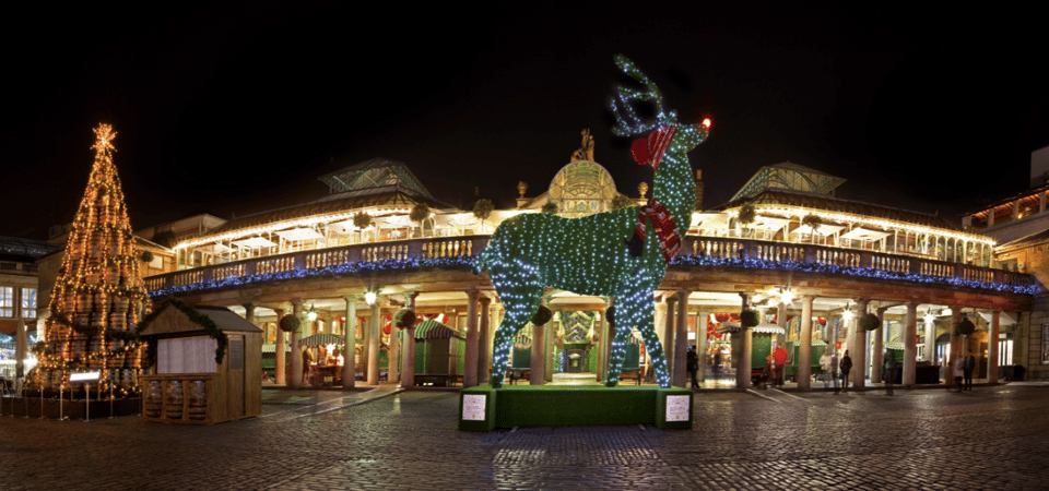 London: Christmas Lights Self Guided Walking Tour - Leicester Square After Dark: Markets, Games, and Food Lights
