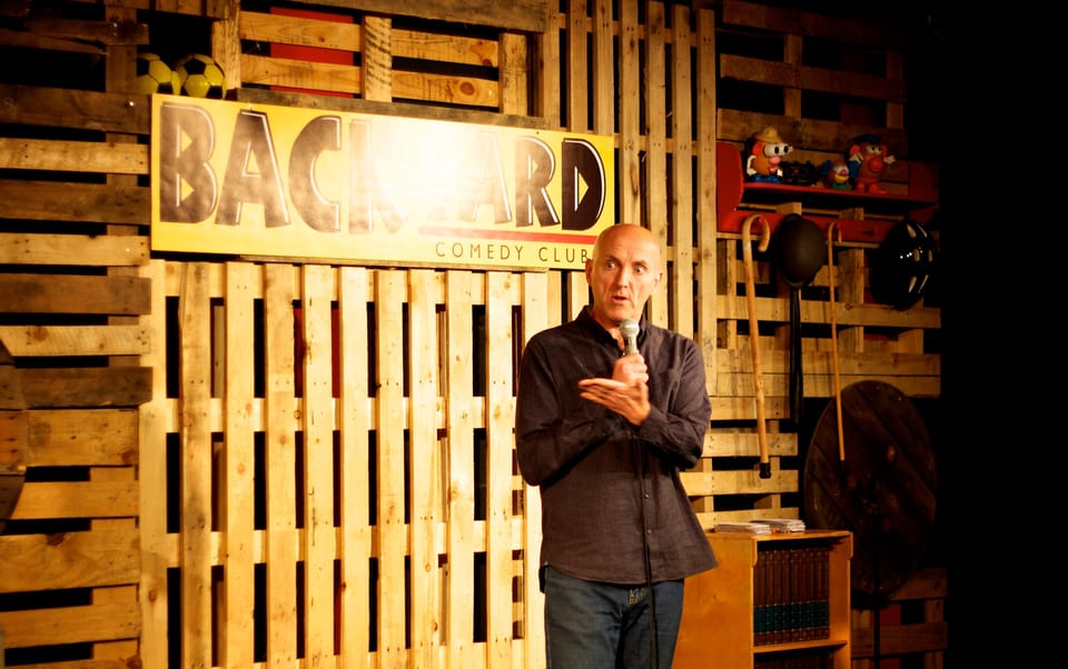 London: Friday Night at The Backyard Comedy Club - Bar, pizza, and mingling before the show