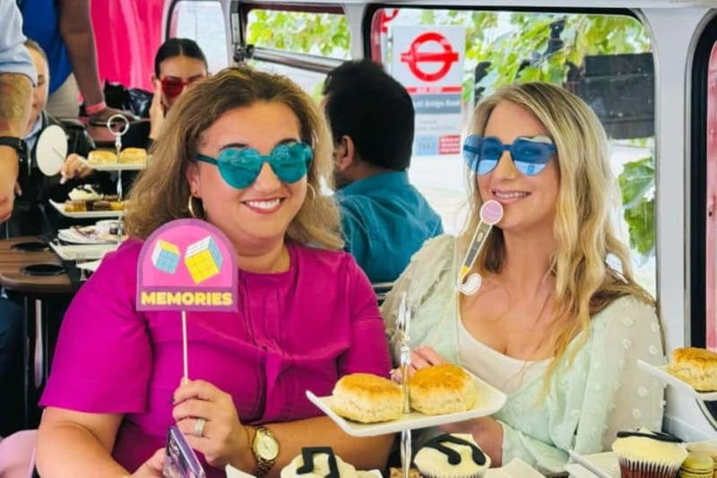London: "Here We Go Again" Afternoon Tea Bus - A Pink Bus, Afternoon Tea, and an ABBA Sing-Along