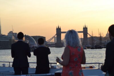 London: River Thames Evening Cruise with Bubbly and Canapés - Tower Millennium Pier Check-In: Getting a Good Spot Fast